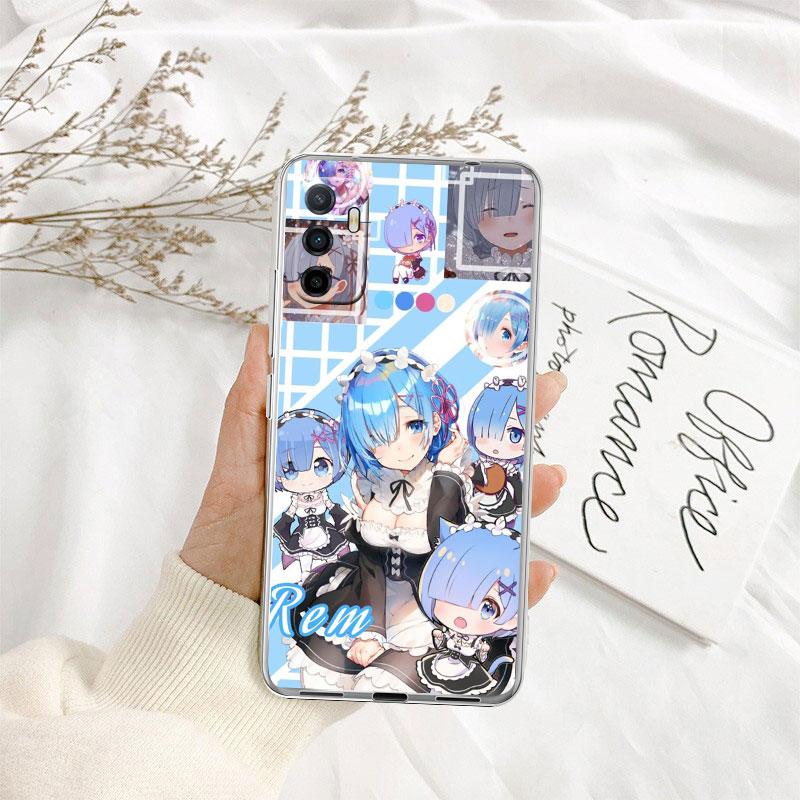 Re Zero Emilia Ram Rem Phone Case for Motorola Moto G10 G20 G30 G31 G32 G34 G35 G41 G42 G50 G51 G52 G55 G60 G60S G62 G71 G72 G75