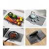Silicone Kitchen Counter Drying Mat Non-Slip Dish Drainer Pad with Slope Design for Plates Heat-Resistant Utensil Drain Board