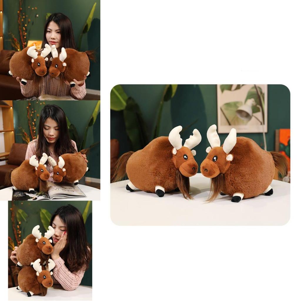 Adorable Plush Cartoon Moose Toy For Children Soft And Cuddly Christmas Gift