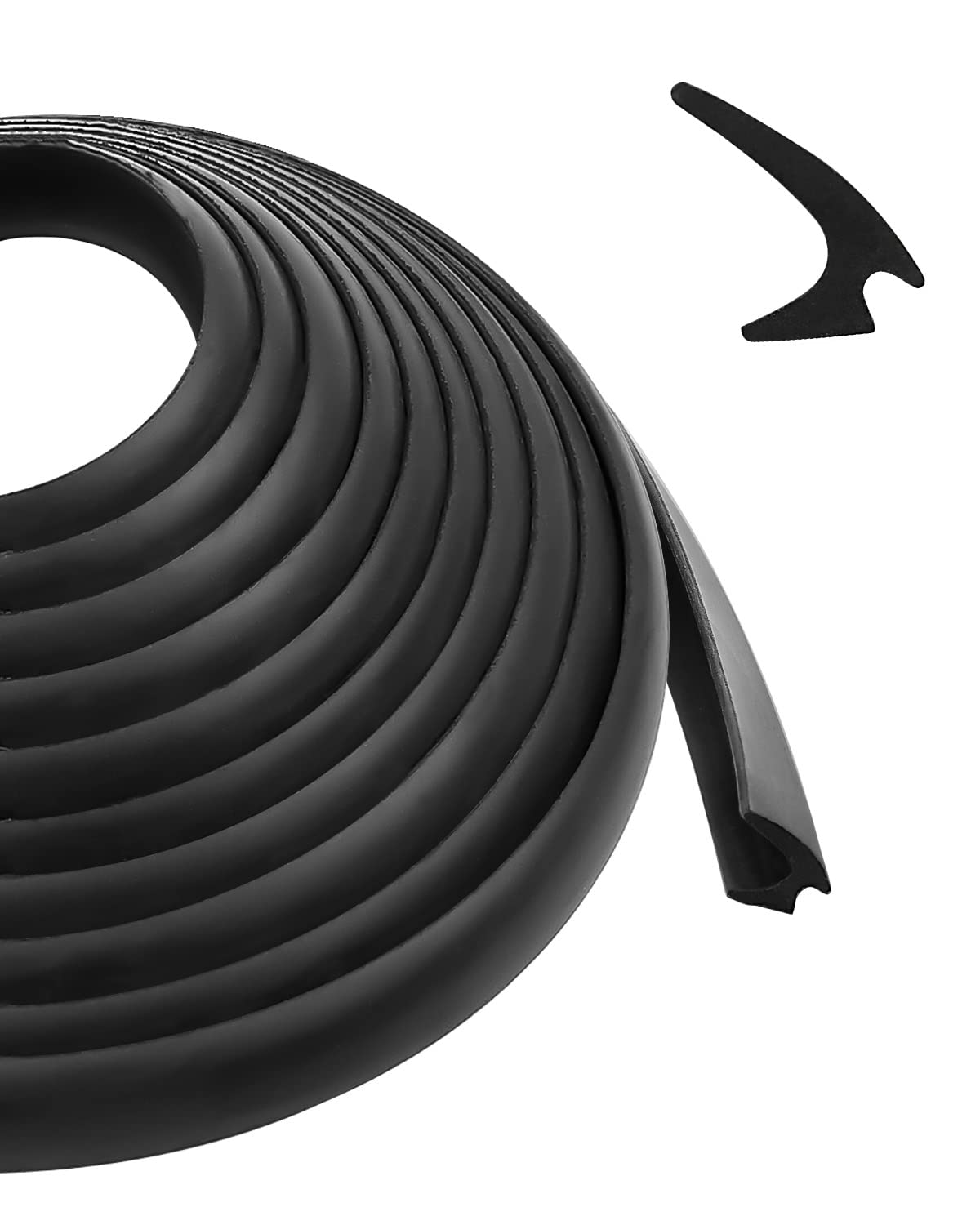 

RV Window Rubber Seal Strip 1/2 x 1/4 for Boats RV Wind Wedge Weather 20Ft чёрный