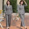 Mom's Elegant Slimming Chinese Style Two-Piece Summer Suit for Middle-Aged Women