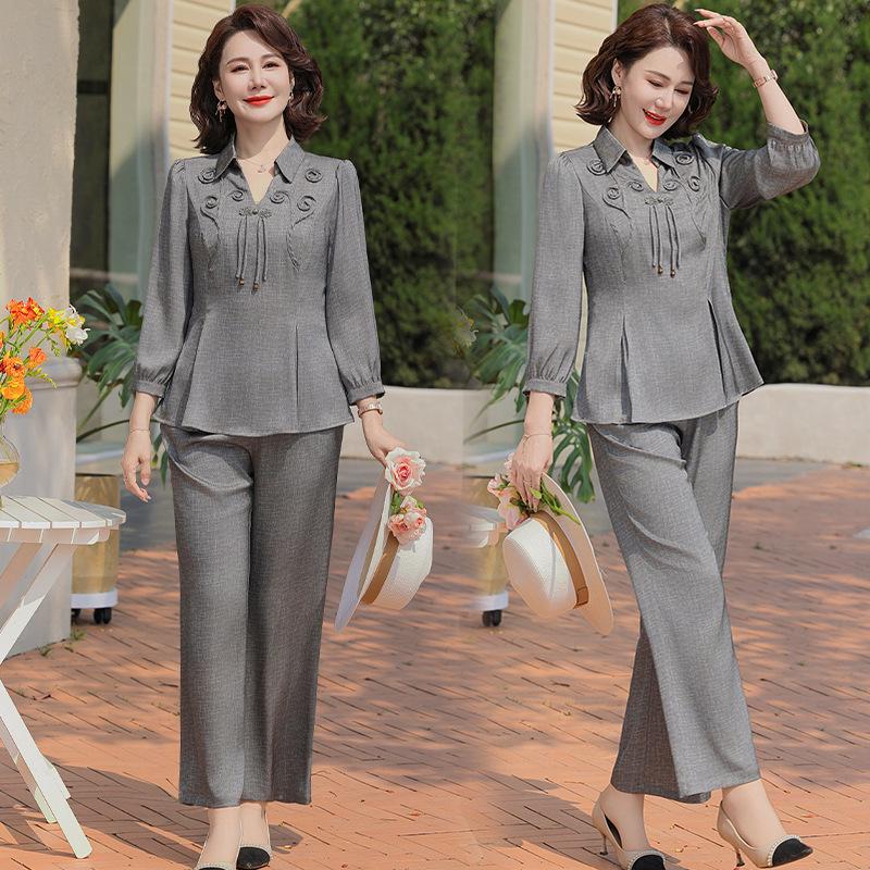 

2026 Summer Slimming Chinese National Style Two-Piece Women s Set: Elegant, Light Luxury XL [for 40-47.5 kg]