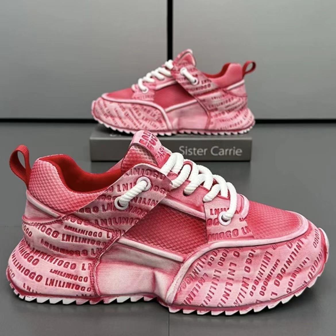 

Красочные массивные кроссовки для мужчин с закрытым дном, модные дизайнерские повседневные сетчатые дышащие туфли с увеличенной внутренней платформой 43