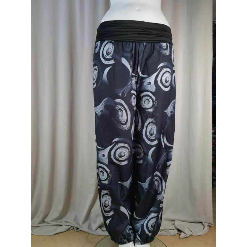 15 Color Women Casual Elastic Waist Plus Size Print Long Trousers Straight Loose Long Pants Haren
