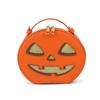 Halloween Pumpkin Purse For Women Pu Material Small Circular Crossbody Bag With Zipper Pocket