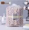 Soft Coral Fleece Striped Towel - Absorbent, Lint-Free, Skin-Friendly & Antibacterial