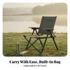 Fold-Flat Camp Chair Carbon Steel Frame Folding Camping for Sketching