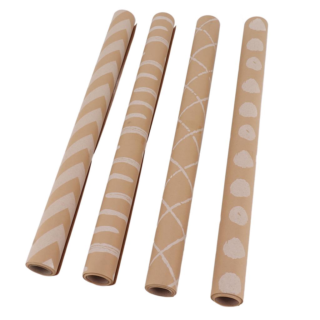Wrapping Paper Set Multipurpose Environmentally Friendly Kraft Wrapping Paper Rolls with Tags for