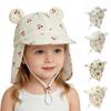 Cappello da Spiaggia Estivo per Bambino Cappelli a Secchiello con Stampa di Animali Orso Cartone Animato per Bambino Piccolo Cappellino da Sole Dinosauro Carino con Sciarpa