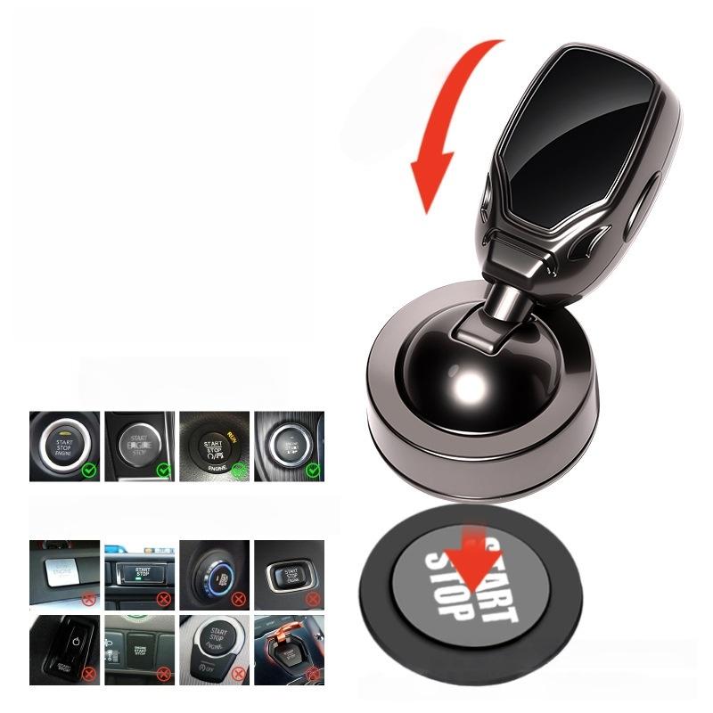 

1Pcs Car Push-To-Start Rocker Lever Car Start Button Joystick Creative Ignition Switches Protective Cover Automotive Accessory чёрный