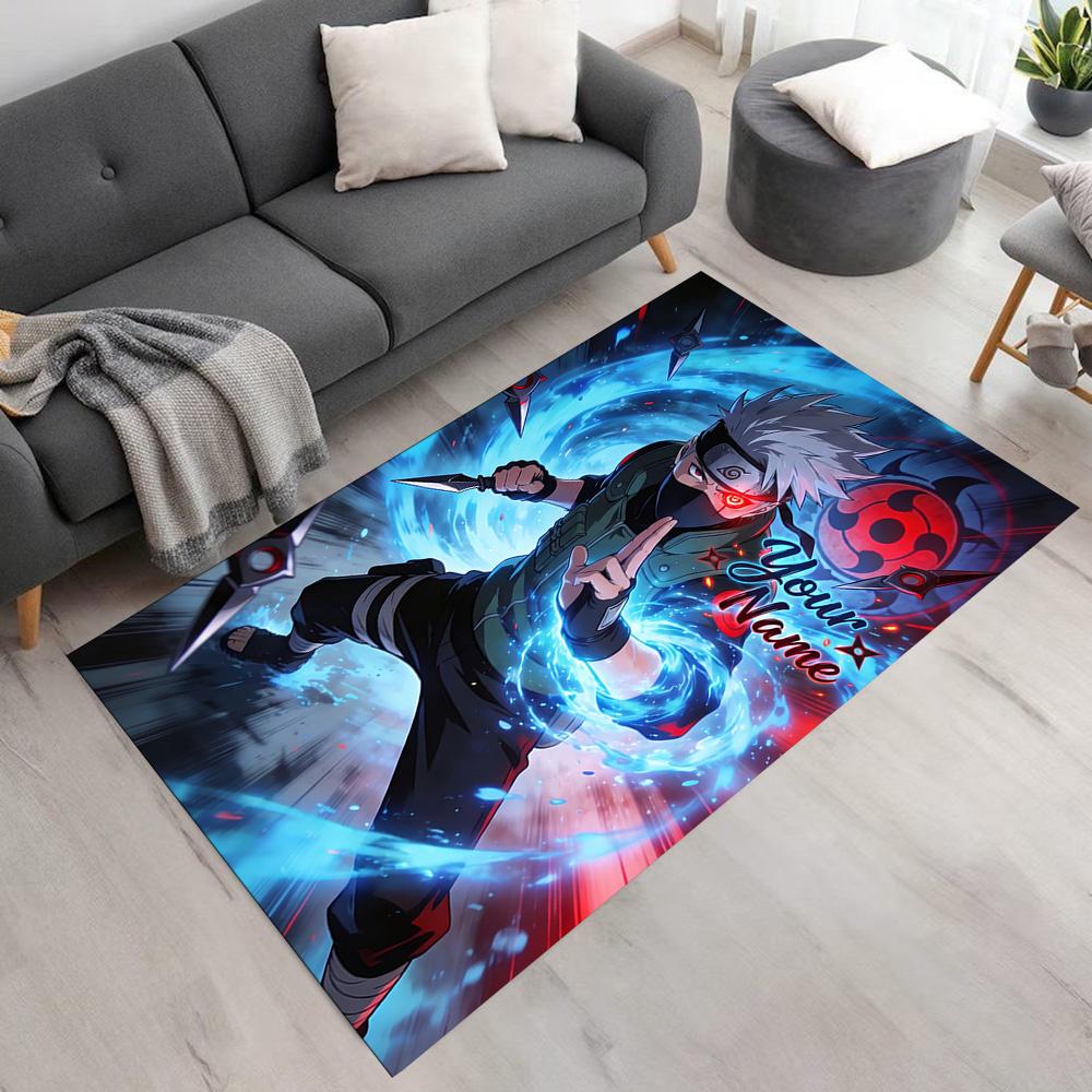 Naruto Character Customize Text Area Rug Perfect for Decorate Room Playrooms Study Room Dining Room Anti-slip Rug Anime Office Decor Wedding Party Gif