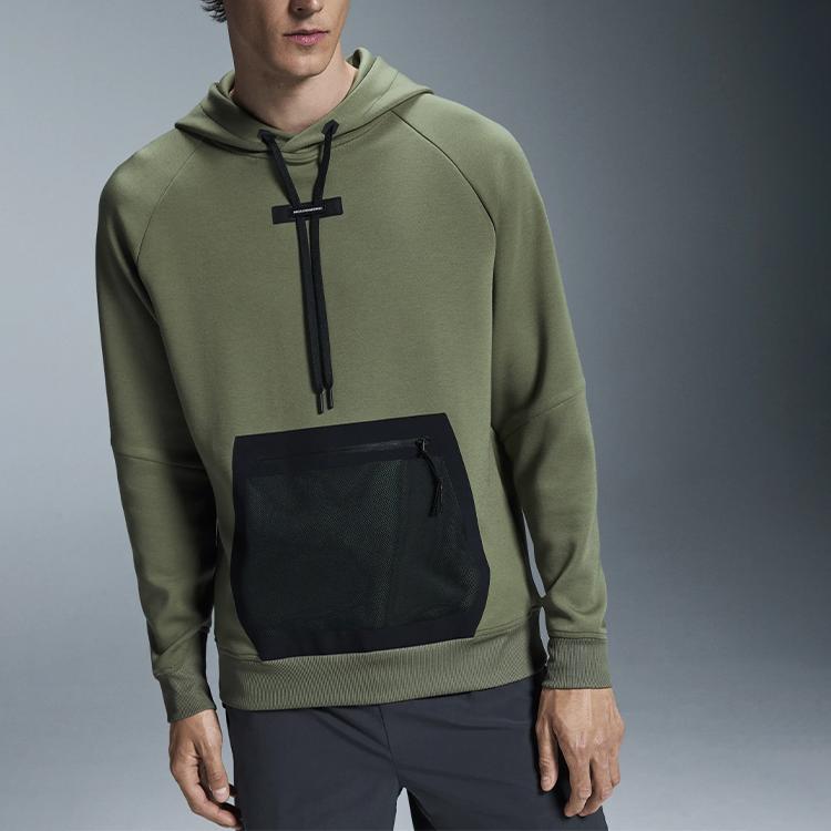 Lässiges Sweatshirt mit Kapuze und langen Ärmeln für Herren, Sweatshirt Petrolgrün 1ME11450858