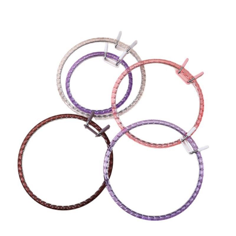 2Pcs Nonslip Spring Embroidery Frame Craft Of Sturdy Acrylic Ideal For Professional