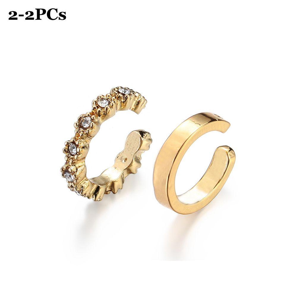 

Ювелирные изделия без пирсинга со стразами, висячие серьги с кубическим цирконием, серьги-манжеты без пирсинга, серьги-манжеты с CZ 2-2PCs