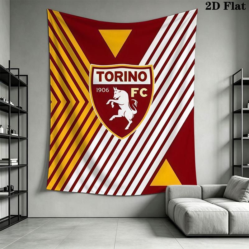 Torino F.C Wall Hanging Printed Fabric Blanket Decorative Tapestries for Bedroom Living Room Home Decor