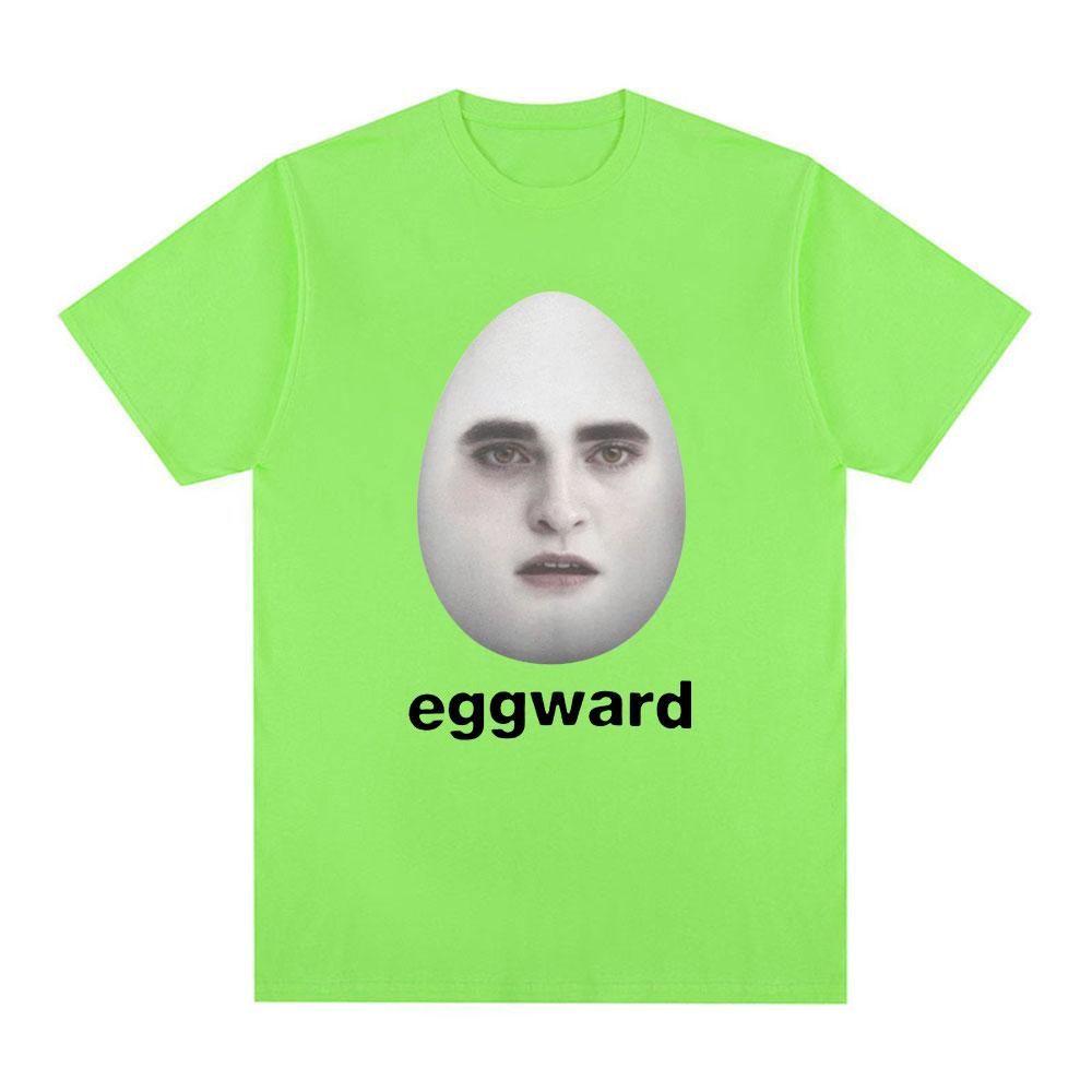 Twilight Eggward Funny Meme T Shirt Edward Cullen Parody Robert Pattinson Humor T-shirts Unisex's Women Cotton Short Sleeve T-shirt