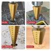 6Pcs Step Drill Bits Saw Drill Set HSS Titanium Milling Cutter for Woodworking Metal Core Hole Opener 4-12 4-20 4-32mm 3 6 8mm