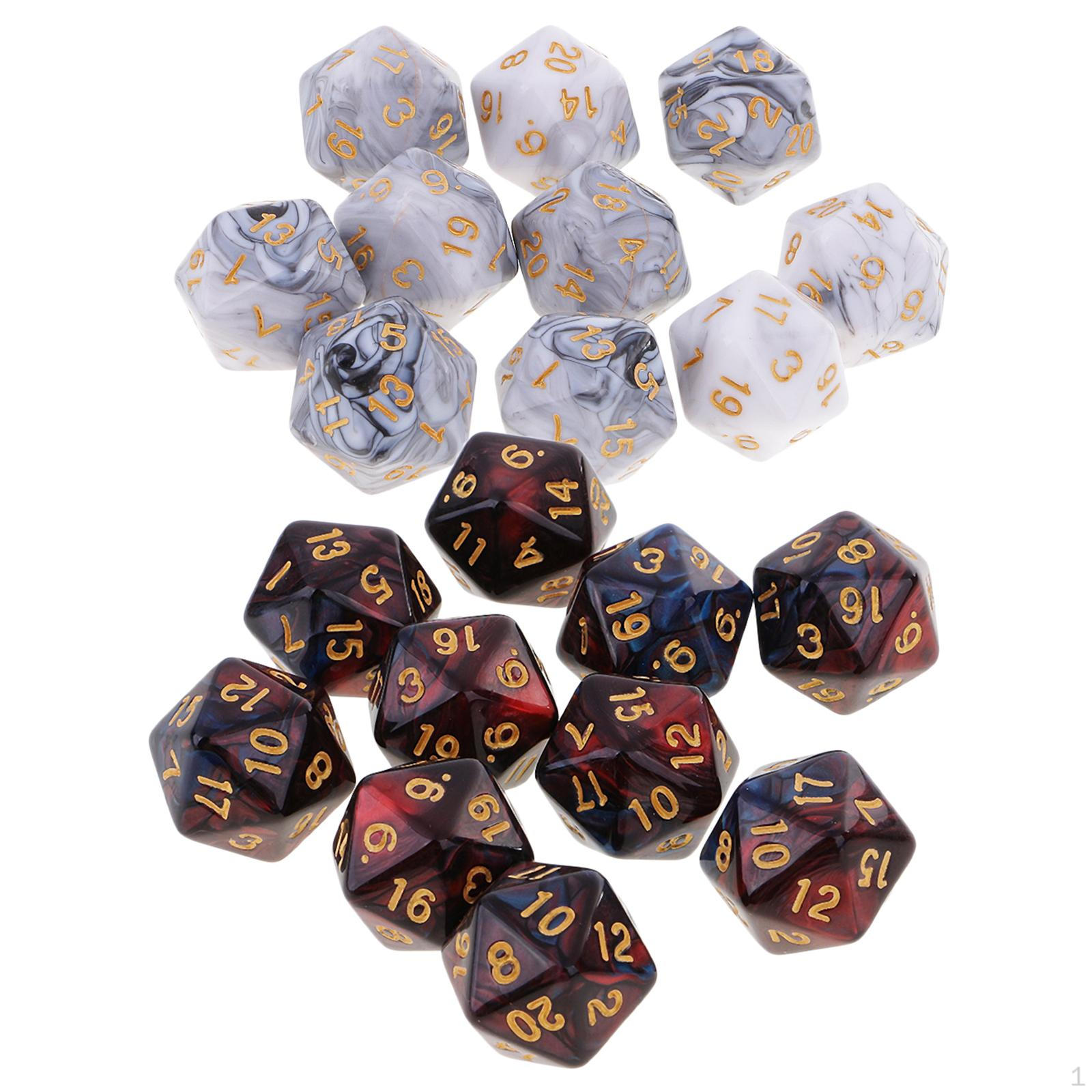 

20pcs 20 Sided D20 Polyhedral for Game Role Playing