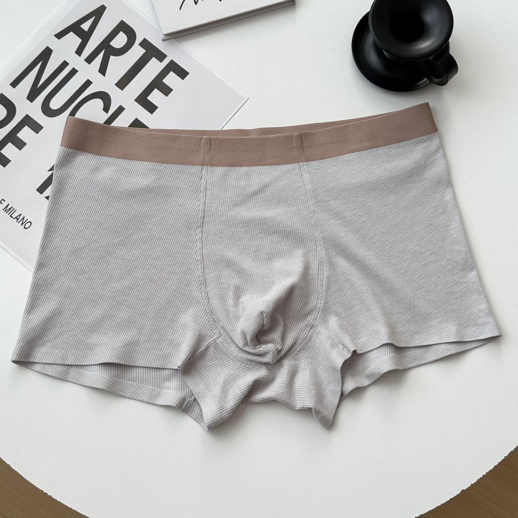 

Мужское мягкое бесшовное рубчатое нижнее белье NS131 с теплой хлопковой ластовицей L