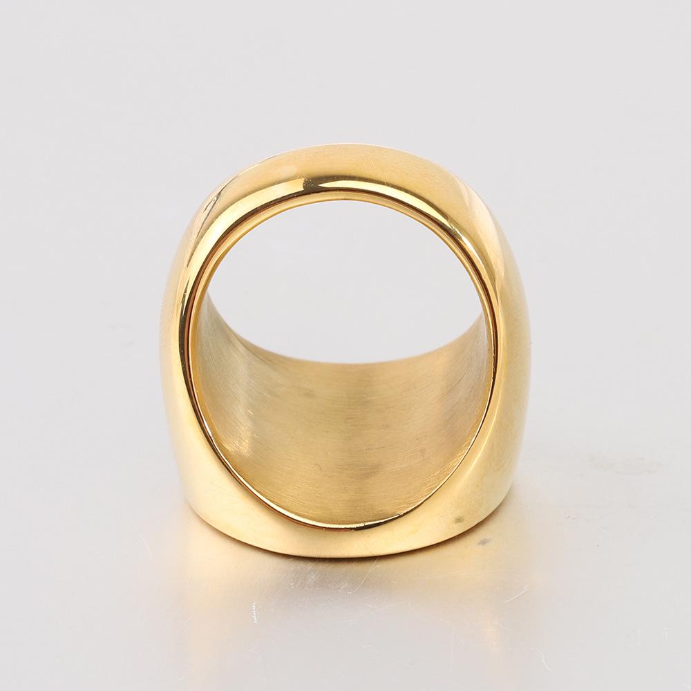 Stainless Steel Personalized Crab Ring with Smooth Surface, 22MM Diameter, Laser Engraved Logo Available.