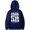 Faith Over Fear Christian Hoodie Religious Graphic Sweatshirt Jesus Pullover Aesthetic Top for Women