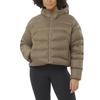 Salomon Outline Novelty Down Hooded Zipper Solid Long Sleeve Jacket Women Jacket Light-Brown LC2277400