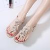 Moderskor för Damer Storlek 35-42 Sommar Mode Dam Flip Flop Platta Sandaler Damer Casual Bohemia Blomma Söta Strand Sandaler