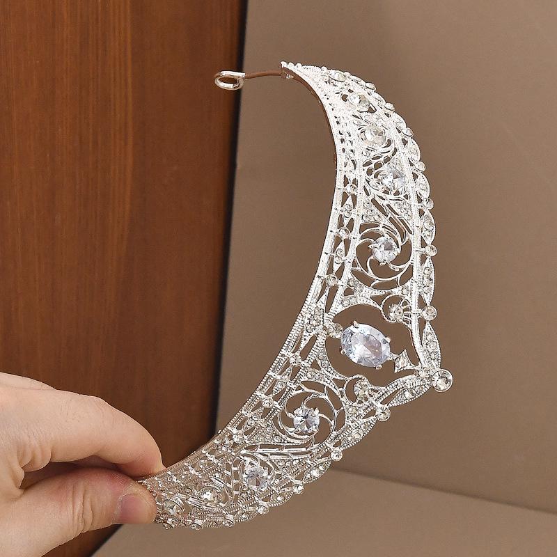 Baroque Retro Rhinestone Crown for Bridal Wedding Dress Accessories
