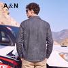 Antonio Men's Casual Long Sleeve Button-Up Shirt Jacket