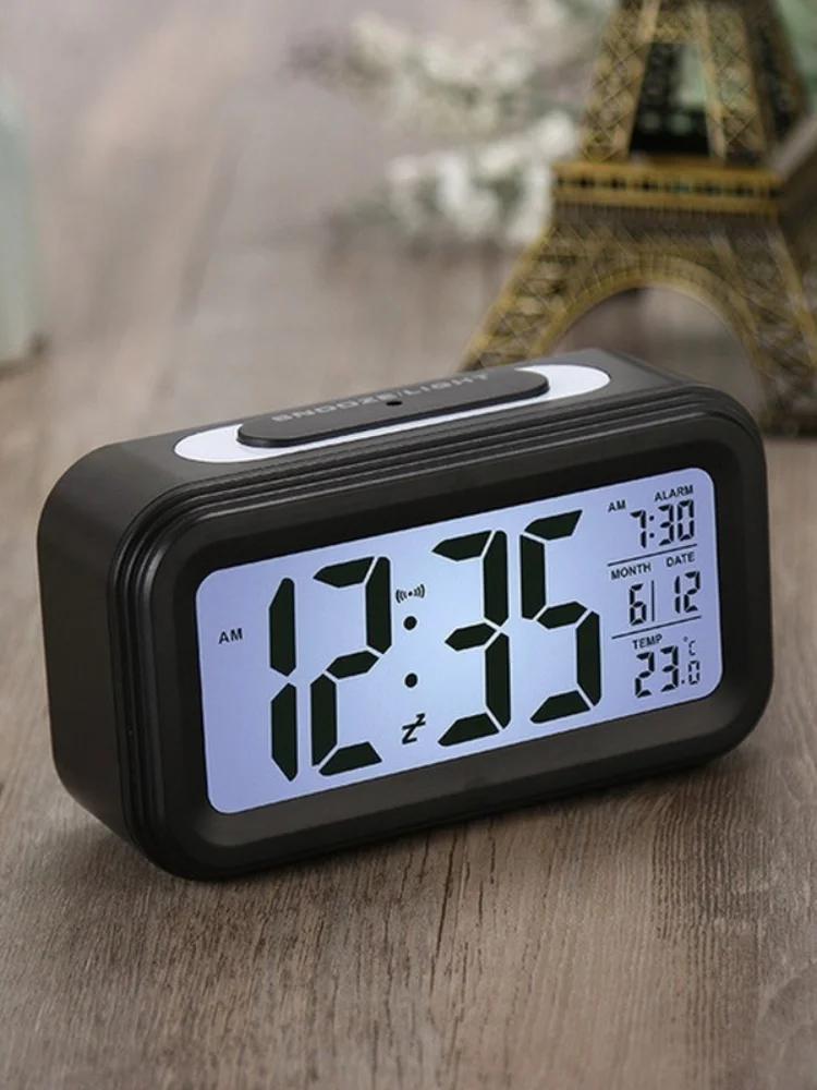 Multifunctional LED Smart Luminous Digital Alarm Clock Temperature Perpetual Calendar
