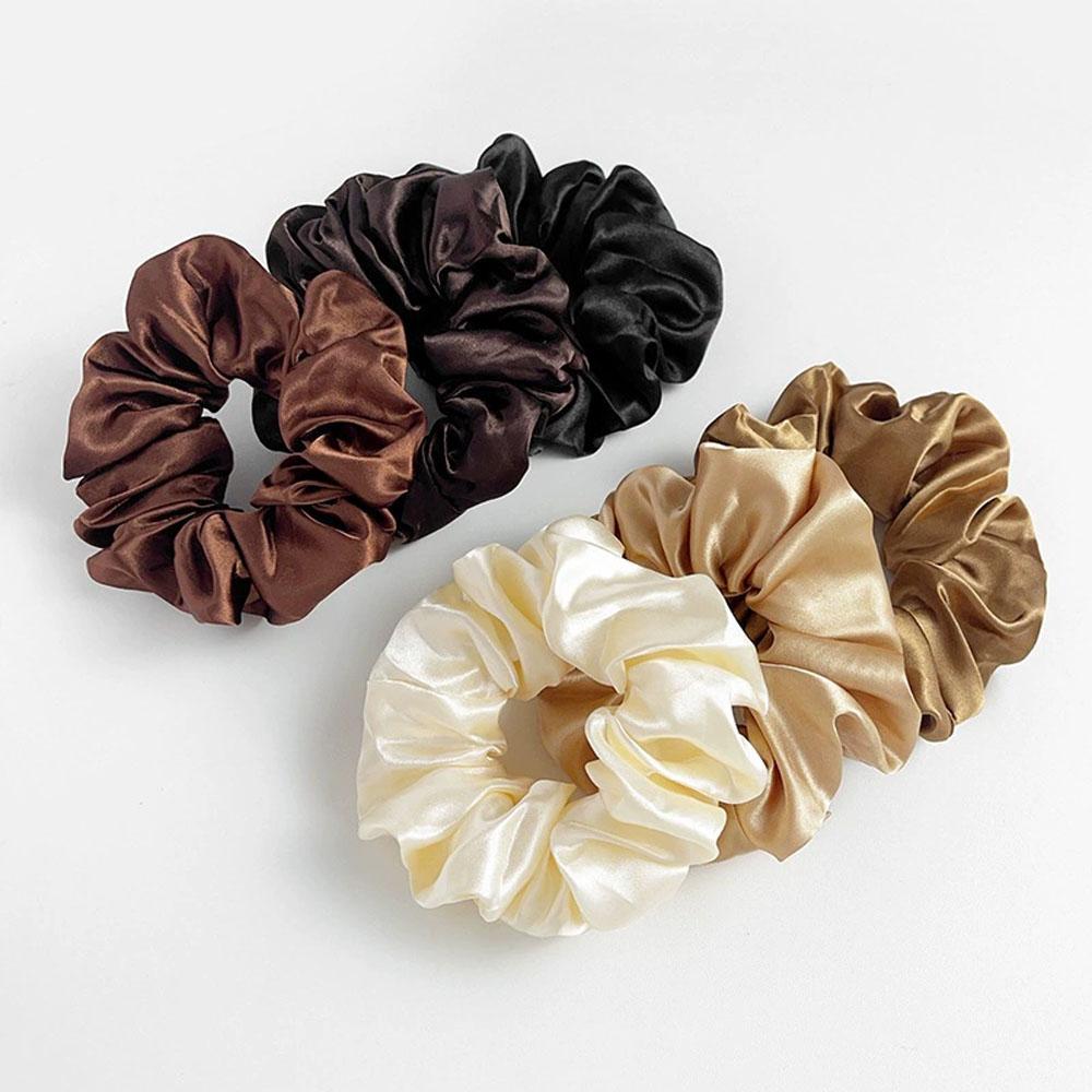 1/3pcs Girls Elastic Hair Band Ponytail Holder Ties Rubber Bands Fashion Women Accessories Solid Scrunchy