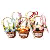 Hand-Knitted Yarn Flower Basket Gift for Teacher's Day