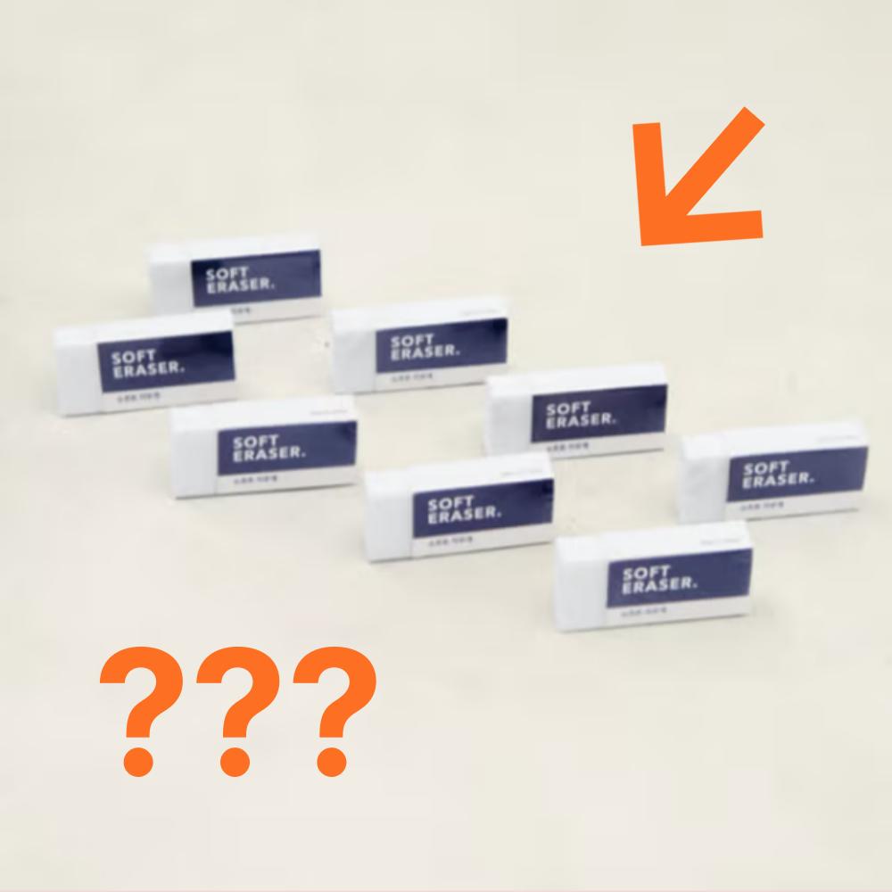 

8 Мягких ластиков