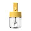 Telescopic Glass Seasoning Spoon and Jar Set for Kitchen and Home