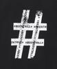 BEENTRILL Vintage Hashtag Giant Fit Mesh Short Sleeve Tee (Black)