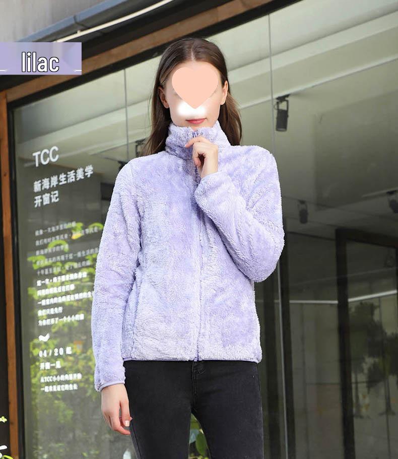 Outdoor Winter Fleece Pajamas: Warm Women's Jacket & Men's Casual Cardigan Hoodie.