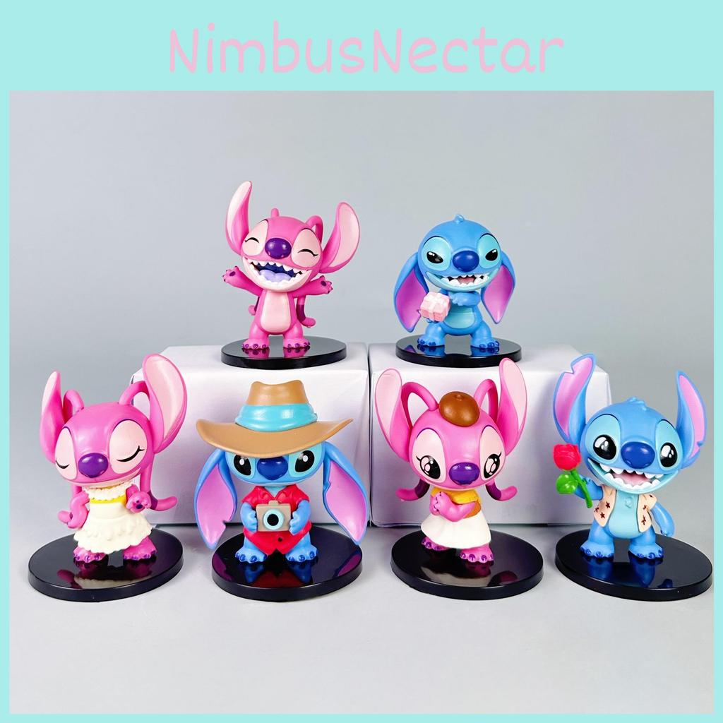 Stitch Pvc Figurine Collectible Toy With Assembly For Couple Gift