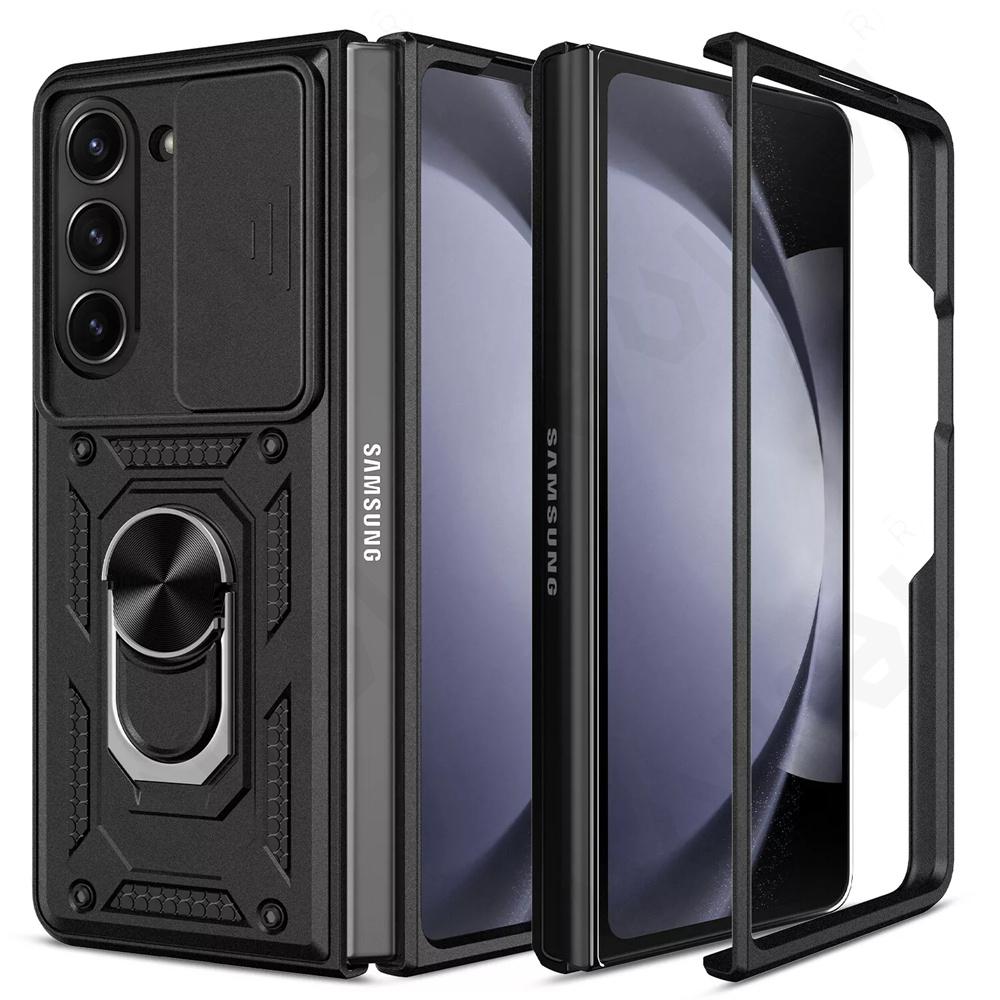 Case for Samsung Galaxy Z Fold 6 5 4 5G Ring Holder Kickstand Camera Protection Bumper Support Magnetic Car Mount Coque Cover