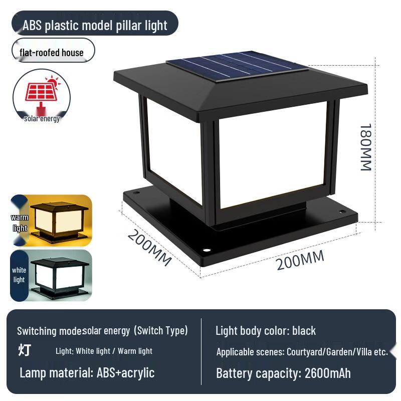 Outdoor Garden Pillar Post Light