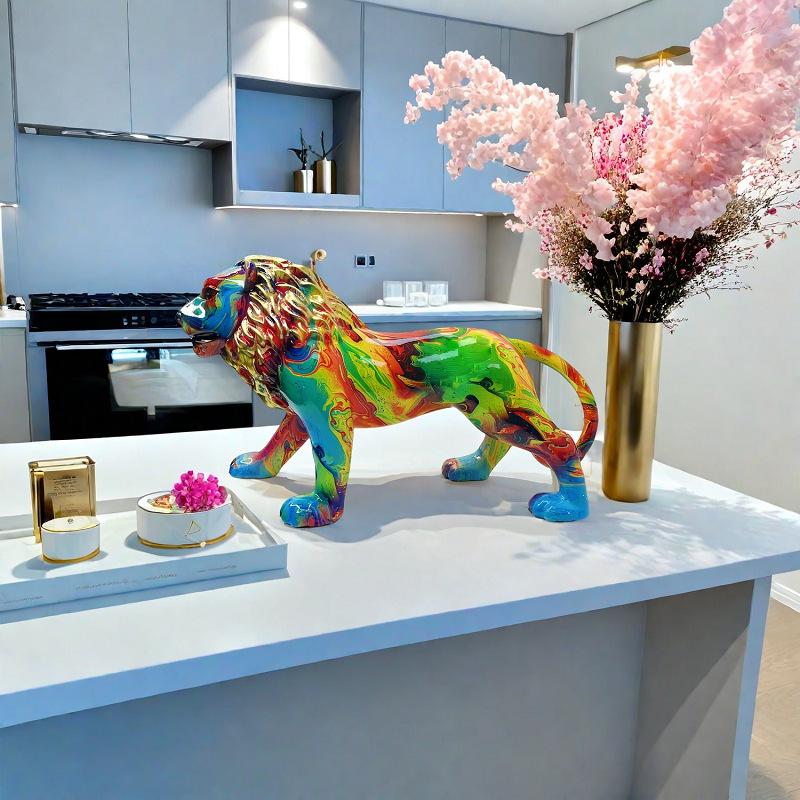Office Use Decoration Animal Sculptures House Lion Decorations Everything Goes Smoothly Wealthy Nice Compact Lion New