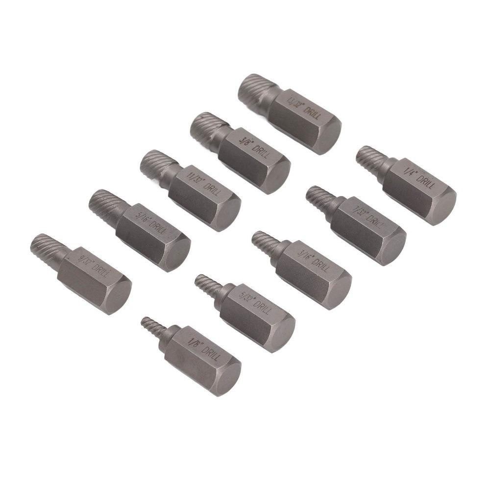 10pcs Multi Spline Broken Screw Removal Tool Bolt Extraction Tool  For Stripped Screws