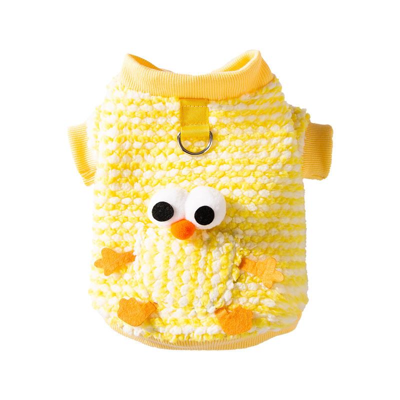 Autumn and Winter Cat Pineapple Fleece Pocket Bear Two-legged Fleece Jacket Thickened and Warm Winter Clothes Medium and Small Dog Pet Clothes