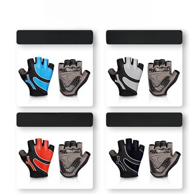 Halbfinger Radhandschuhe für Männer und Frauen Stoßabsorbierend Rutschfest und Verschleißfest für Outdoor-Sportarten Kurzfinger Bergsteigen