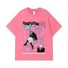 275 GSM Washed T-shirts 100% Cotton Dandadan V2 Aira Print Unisex Heavy Cotton T Shirt