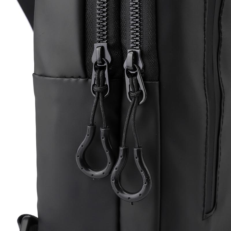 Men's Sling Bag Multi-Functional Chest Bag with Headphone Jack Modern Crossbody Bag for Phone & Essentials