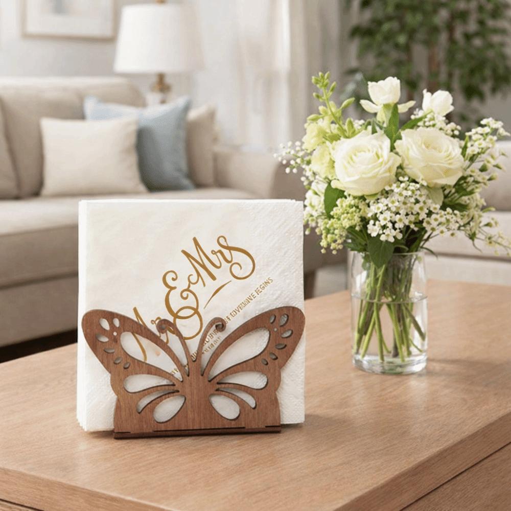 Decorative Tissue Dispenser Retro Style Napkin Storage Box Butterfly Tissue Holder  Hotel