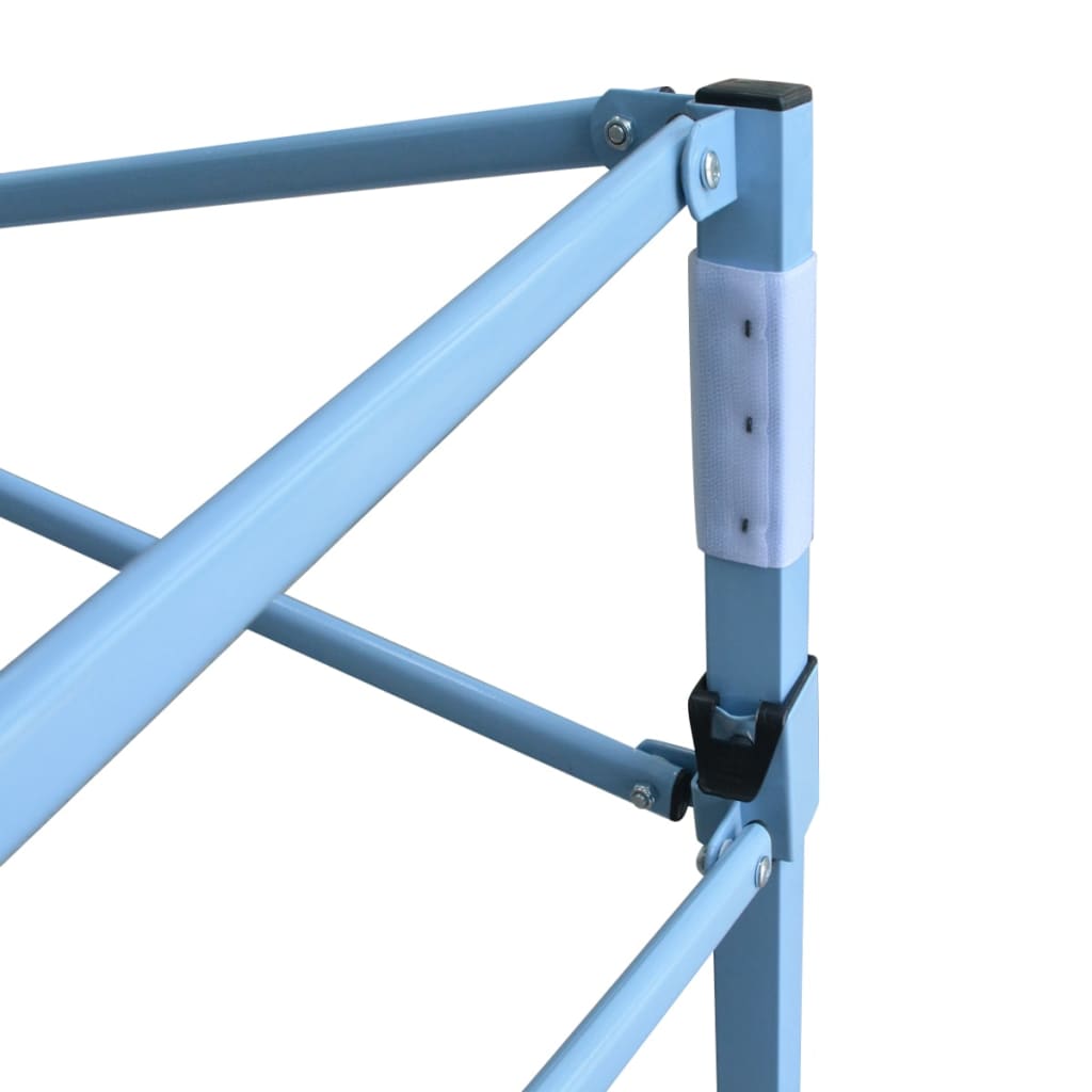 Folding Gazebo with 3 Side Panels 3 x 4.5 m Blue