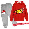 2026 Primavera Autunno 3-14Y Bambini Pikachus Felpa con Cappuccio Cartone Animato Set Abbigliamento Ragazzi Outfit Ragazze