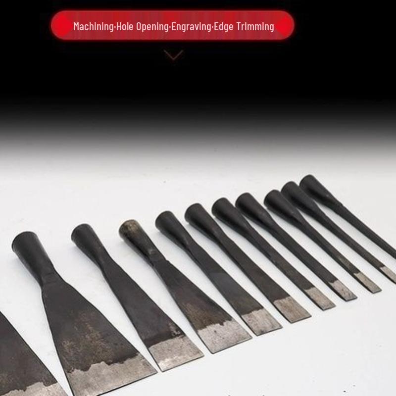 Χειροποίητο Σετ Σκαρπέλων Ξυλουργικής Παλαιού Στυλ: Επίπεδες, 4-σημείων, 3-σημείων επικαλυμμένες ατσάλινες σμίλες