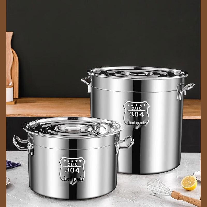 Jing Ling Xin Extra Thick 304 Stainless Steel Induction Soup Pot with Lid
